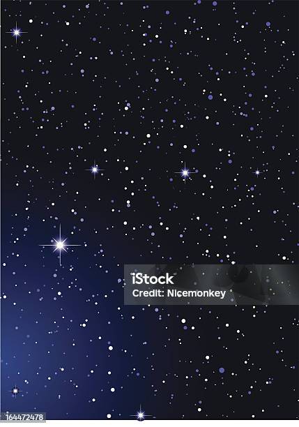 Nächte Himmel Stock Vektor Art und mehr Bilder von Astronomie - Astronomie, Bildhintergrund, Blau