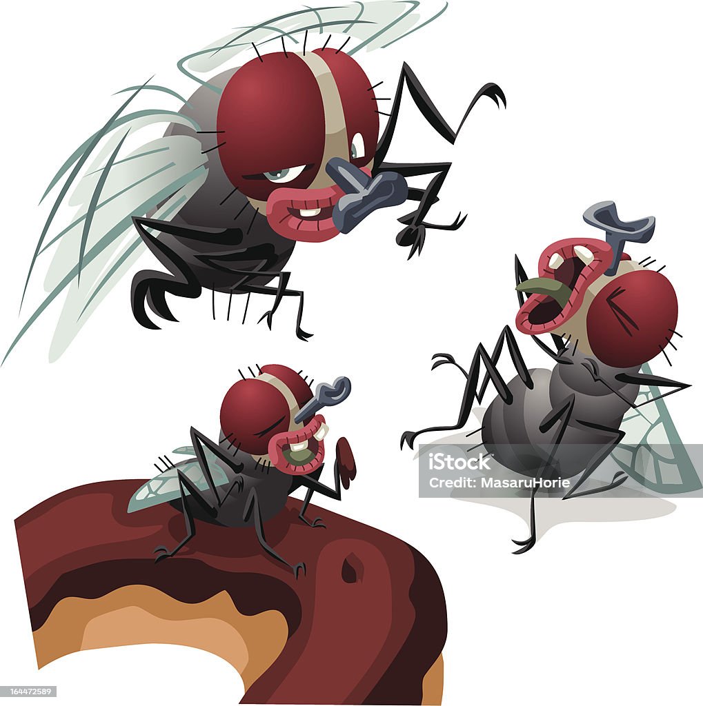 Fly Invasion Cartoon Fly In Action Stock Illustration - Download Image Now - Dead, Fly ...