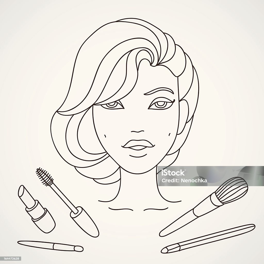 Maquillage - clipart vectoriel de Adulte libre de droits