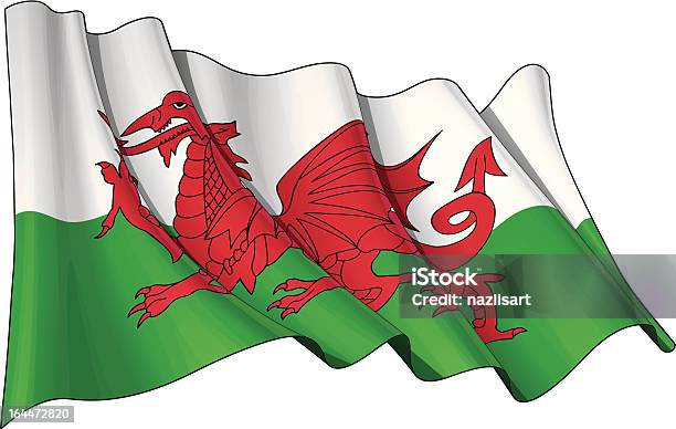 Flaga Walii - Stockowe grafiki wektorowe i więcej obrazów Anglia - Anglia, Białe tło, Biały