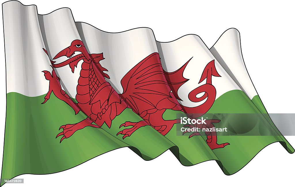 Bandeira do País de Gales - Royalty-free Bandeira arte vetorial