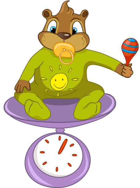 Kid Beaver Cartoon Character Beaver Isolated on White Background. Vector EPS 10. Transparent Objects are Not Used. clip art of baby beaver stock illustrations