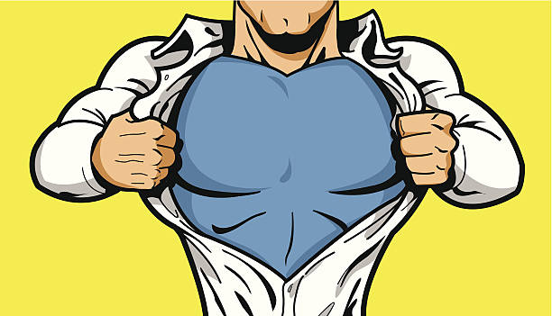 Superhero Chest for Your Logo vector art illustration