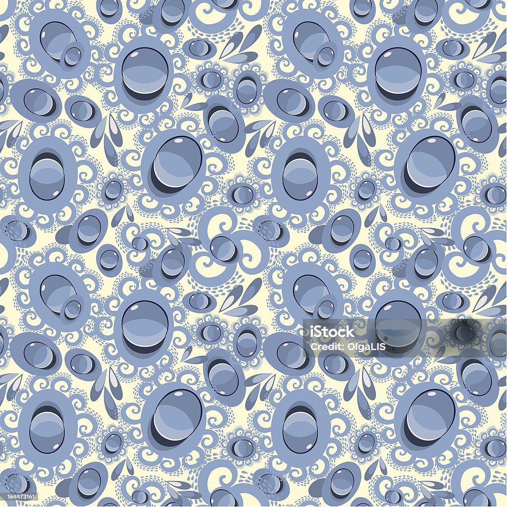 Gotas e bolhas de água de fundo sem costura - Royalty-free Abstrato arte vetorial