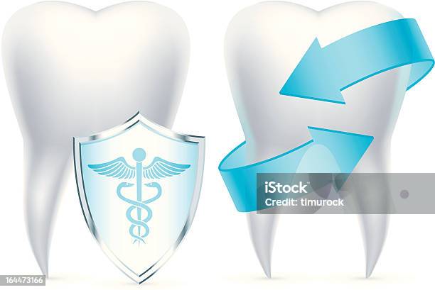 Ochrony Zębów - Stockowe grafiki wektorowe i więcej obrazów Ochrona - Ochrona, Tarcza - Broń, Znak strzałki