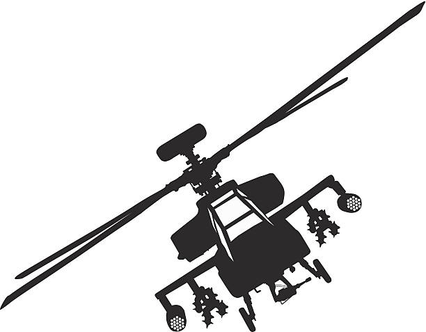 ilustrações de stock, clip art, desenhos animados e ícones de helicóptero apache - helicóptero de ataque