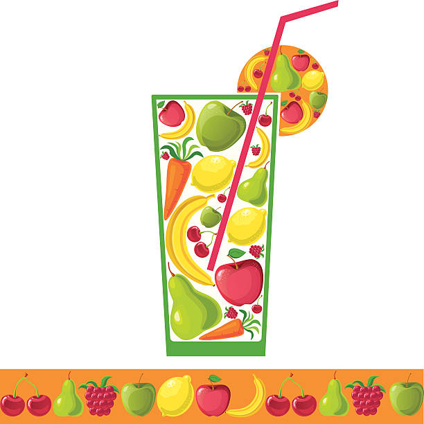 fruit_cocktail vector art illustration
