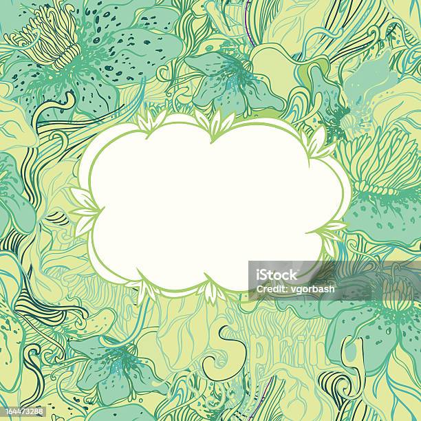 Green Floral Frame With Place For Your Text Stock Illustration - Download Image Now - Backgrounds, Beauty In Nature, Clip Art