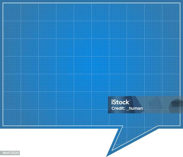 Blueprint Sprechblase Stock Vektor Art und mehr Bilder von Abstrakt - Abstrakt, Architektur, Bildung