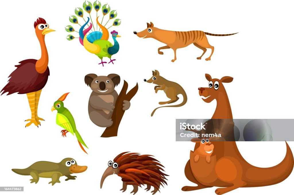 オーストラリア動物 - イヌ科のロイヤリティフリーベクトルアート