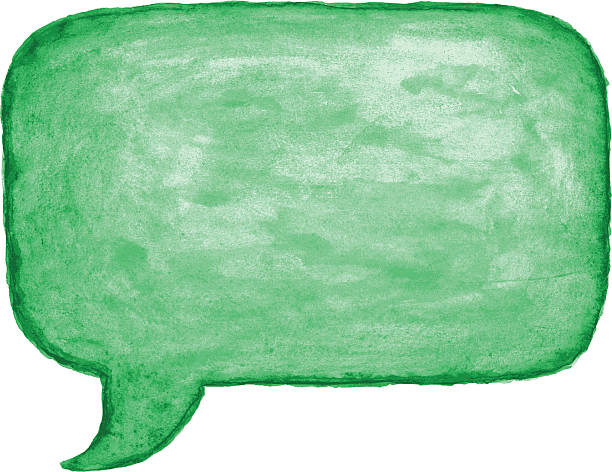 stockillustraties, clipart, cartoons en iconen met speech bubble. 1 credits - watercolour brush strokes green background