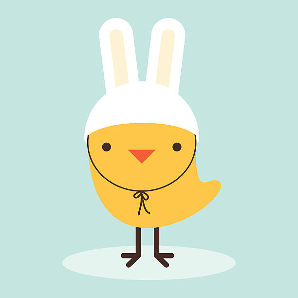 치킨 토끼 - baby chicken illustrations stock illustrations