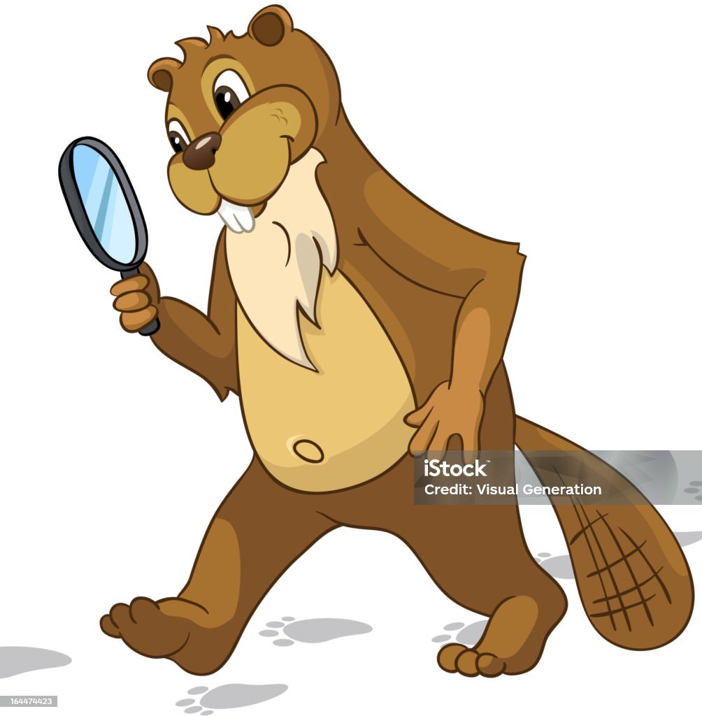 Funny Beaver Cartoon Character Funny Beaver Isolated on White Background. Vector EPS 10. Transparent Objects are Not Used. Beaver stock vector