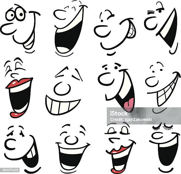 Cartoon Emotions Illustration Stock Illustration - Download Image Now - Laughing, Caricature, Cartoon