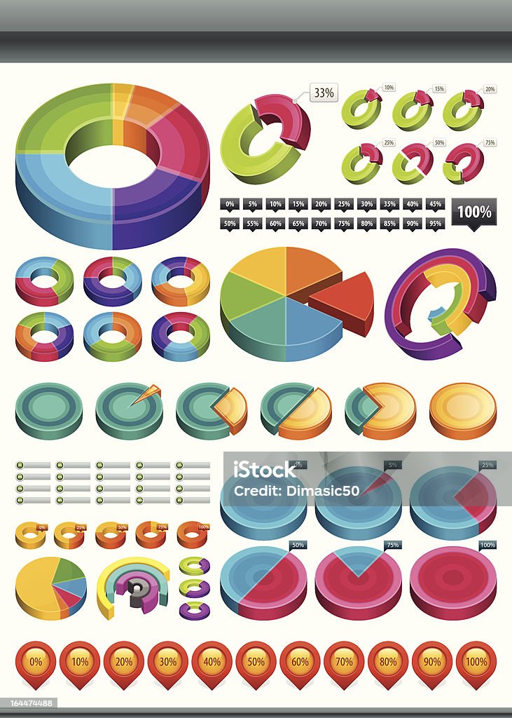 Infographics colecção - Royalty-free Gráfico arte vetorial