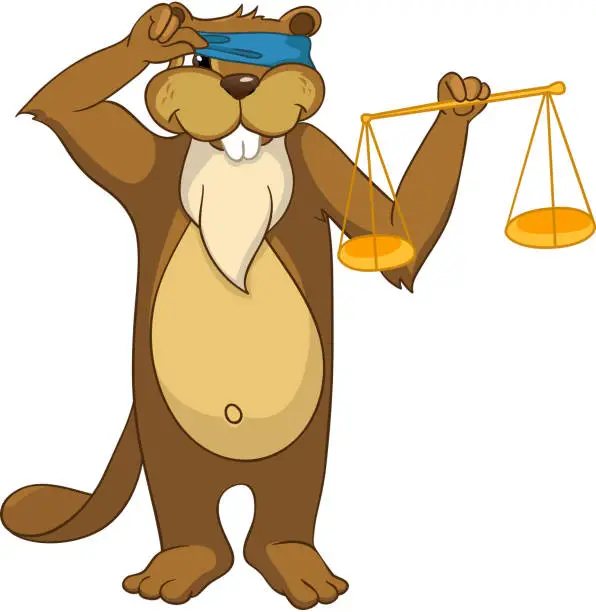 Vector illustration of Funny Beaver