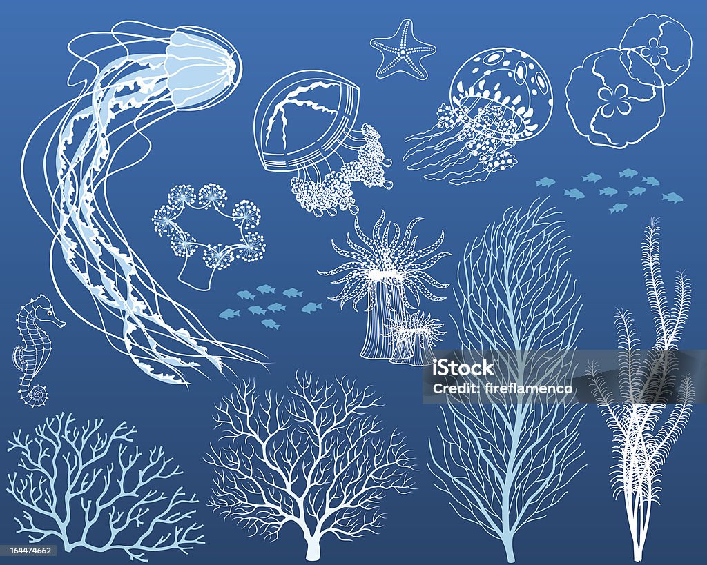 Fish Element Design Elements Stock Illustration - Download Image Now - Jellyfish ...