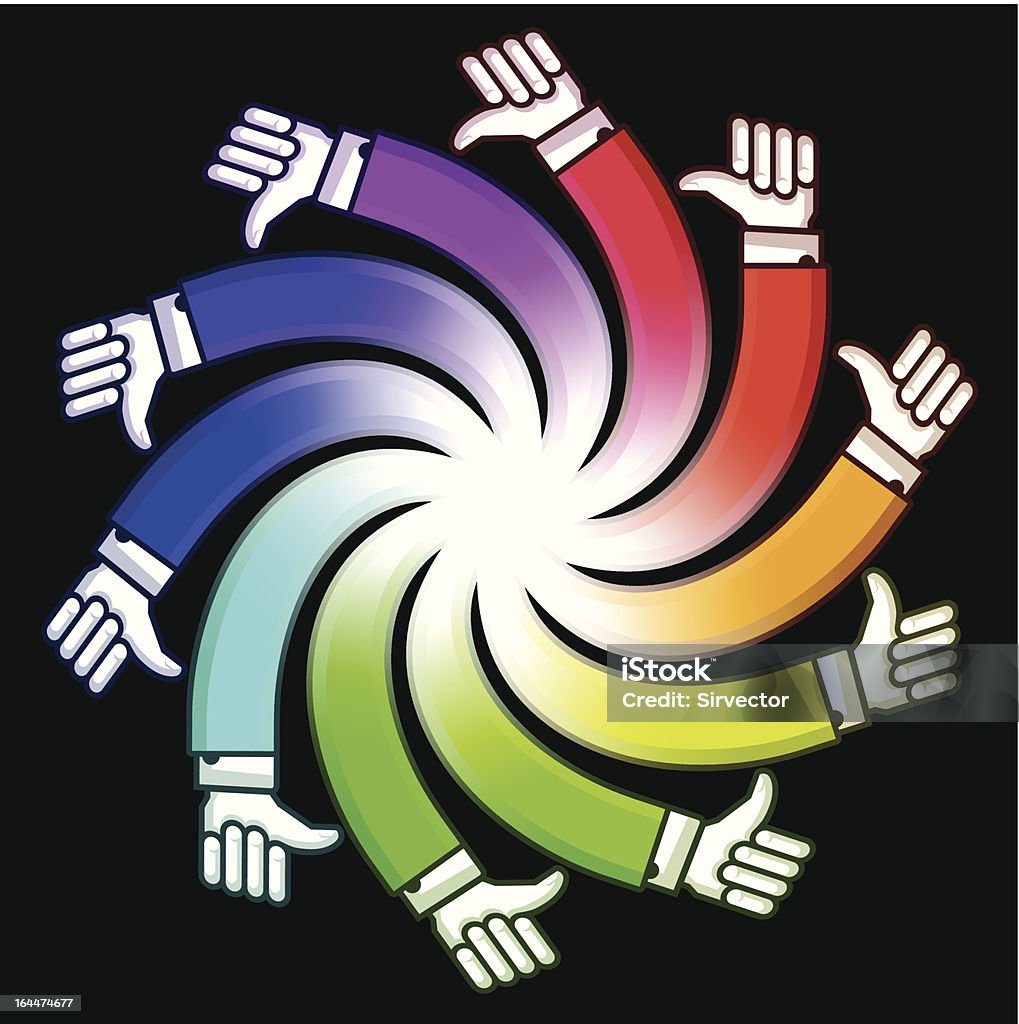 Spirale la main - clipart vectoriel de Accord - Concepts libre de droits