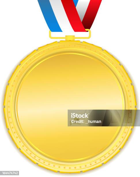 Golden Medal Stock Vektor Art und mehr Bilder von Abzeichen - Abzeichen, Auszeichnung, Dekoration