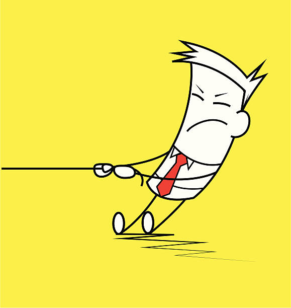 Square guy-rope vector art illustration