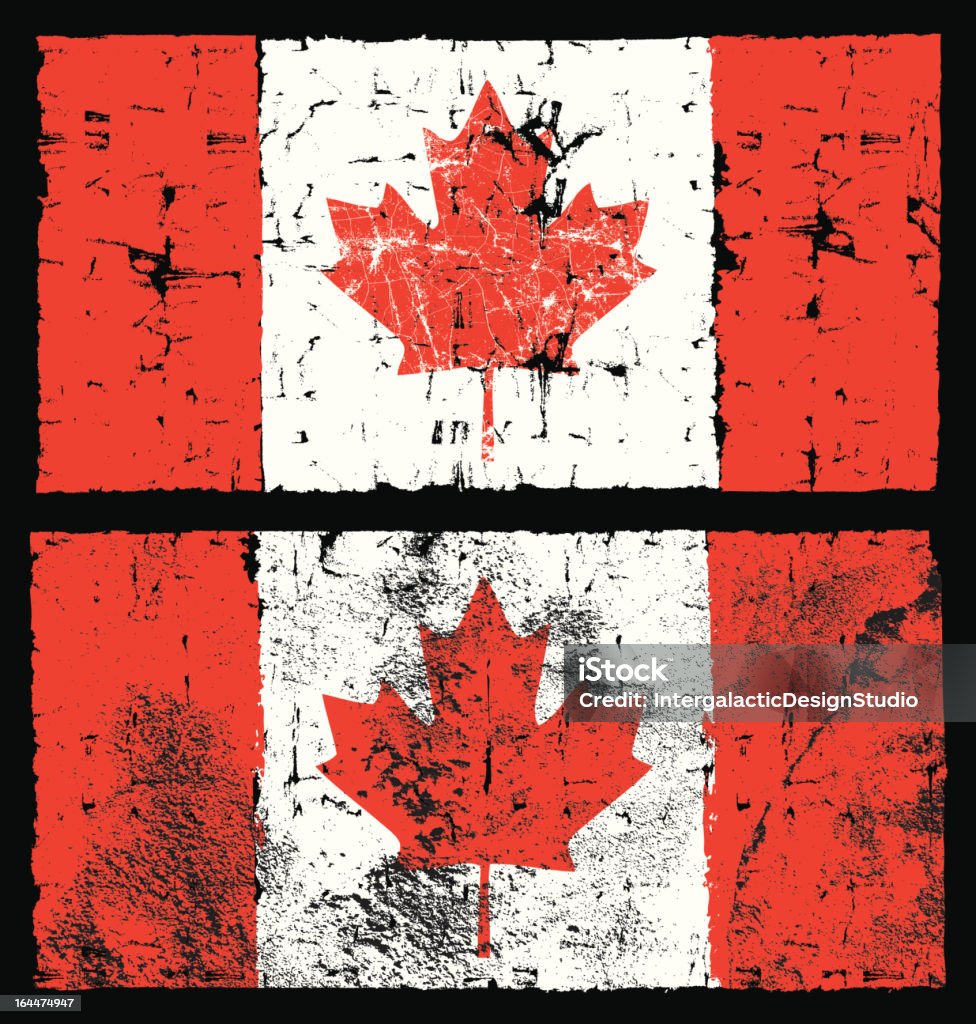 Bandeira do Canadá, Grunge estilo - Royalty-free Bandeira arte vetorial