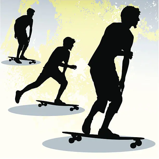 Vector illustration of Skateboarder