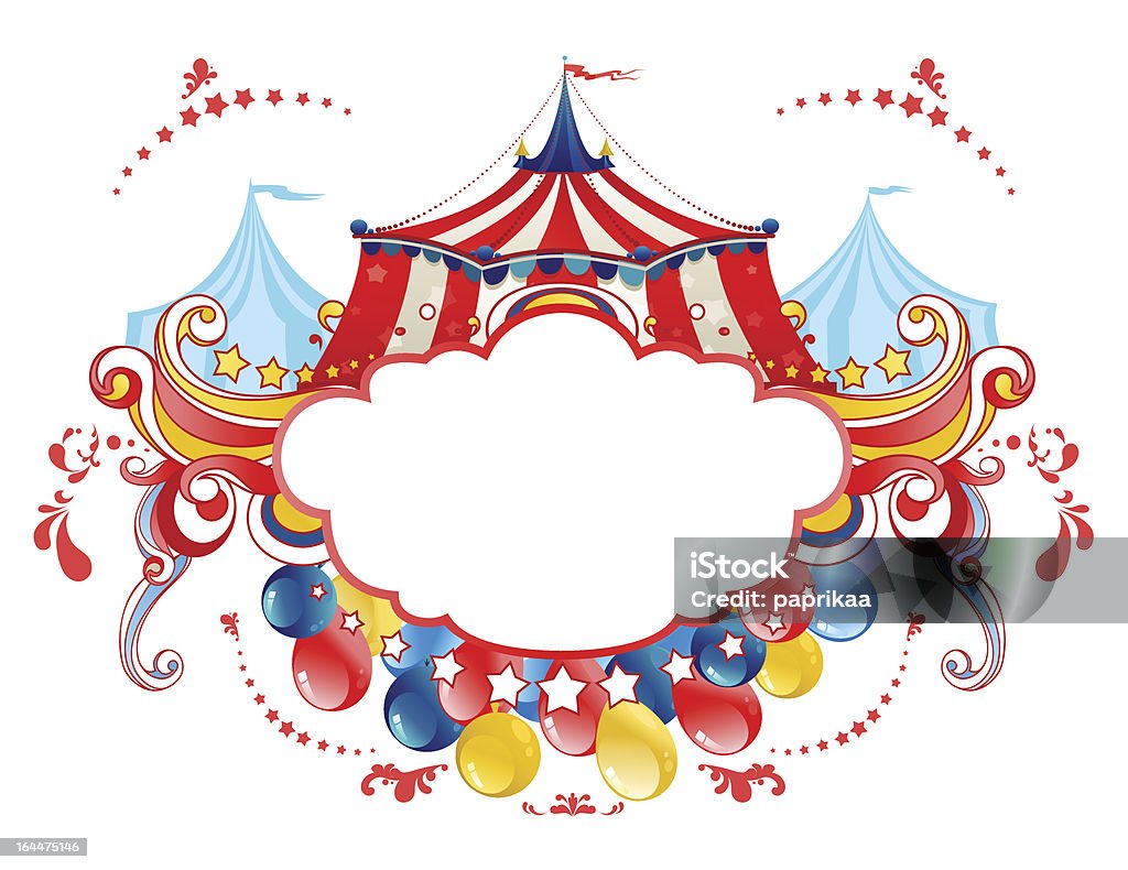Circus tent frame Circus tent frame with space for text Advertisement stock vector