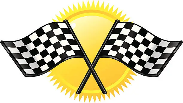 Vector illustration of grand prix flag