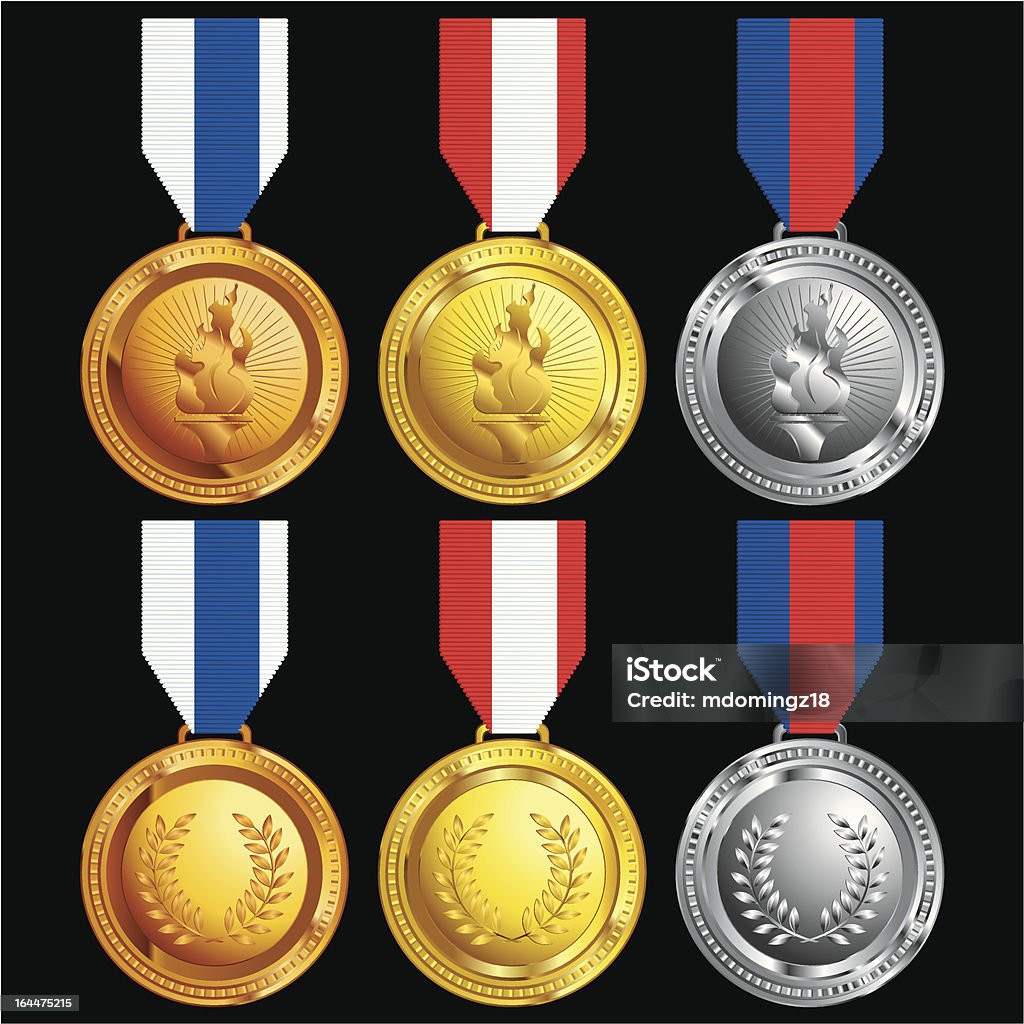 Choix de récompenses avec des rubans de la médaille - clipart vectoriel de Médaille - Récompense libre de droits