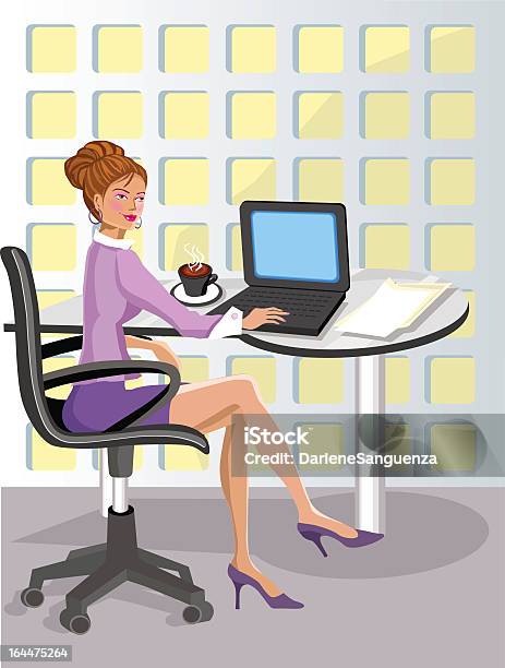Sexy Ragazza Ufficio - Immagini vettoriali stock e altre immagini di Abbigliamento da lavoro - Abbigliamento da lavoro, Abbigliamento da lavoro formale, Adulazione