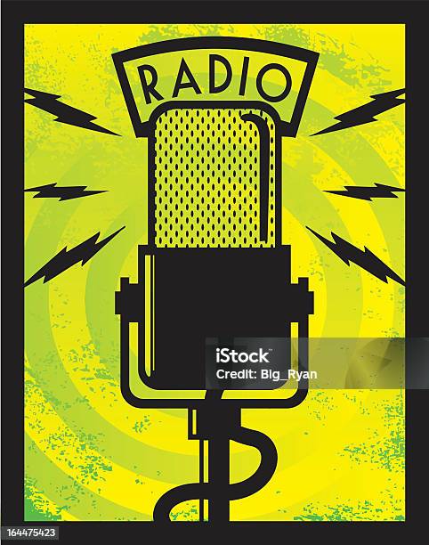Ilustración de Micrófono De Radio y más Vectores Libres de Derechos de Radio - Electrónica de audio - Radio - Electrónica de audio, Transmisión, Anticuado