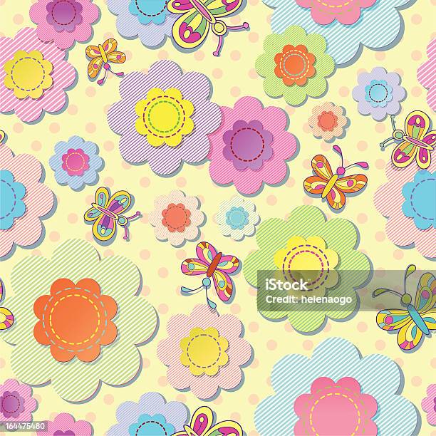 벡터 원활한 색상화 배경 어플리케이션 꽃과 나비 꽃-식물에 대한 스톡 벡터 아트 및 기타 이미지 - 꽃-식물, 자수, 패턴
