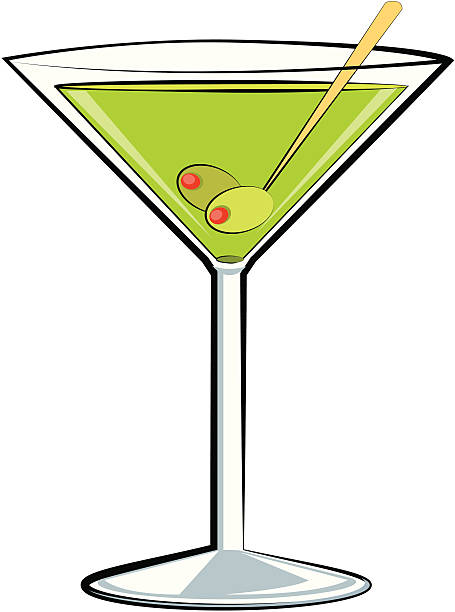 Martini sketch vector art illustration
