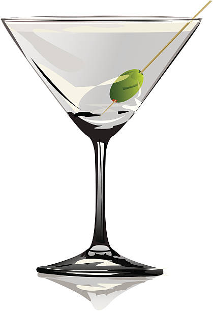 ilustraciones, imágenes clip art, dibujos animados e iconos de stock de vaso de martini - barware