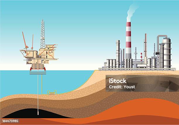 石油掘削装置精製所 - 鉱業のベクターアート素材や画像を多数ご用意 - 鉱業, イラストレーション, 天然ガス