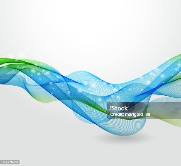 Abstrakt Hintergrund Der Wellenförmigen Linien In Der Blauen Und Grünen Zone Stock Vektor Art und mehr Bilder von Abstrakt