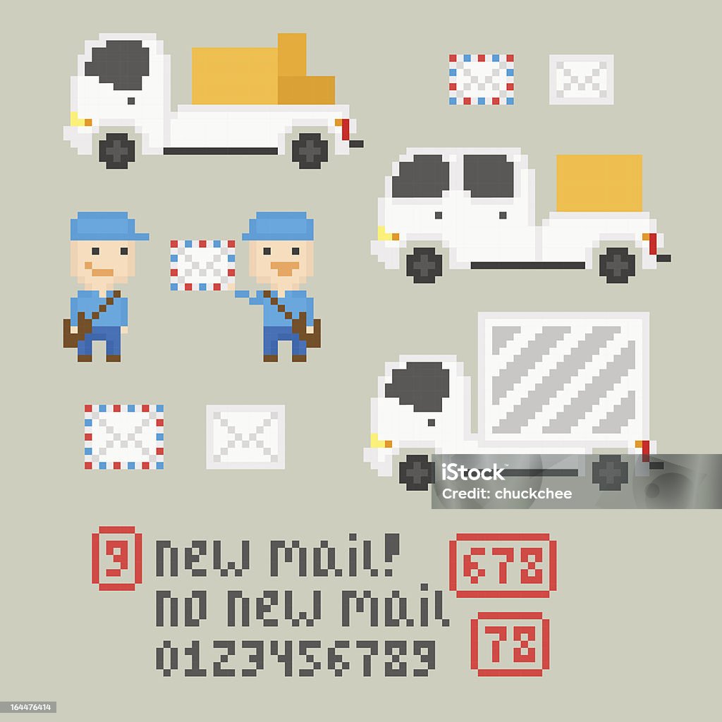 PixelArt mail - Lizenzfrei Gepixelt Vektorgrafik