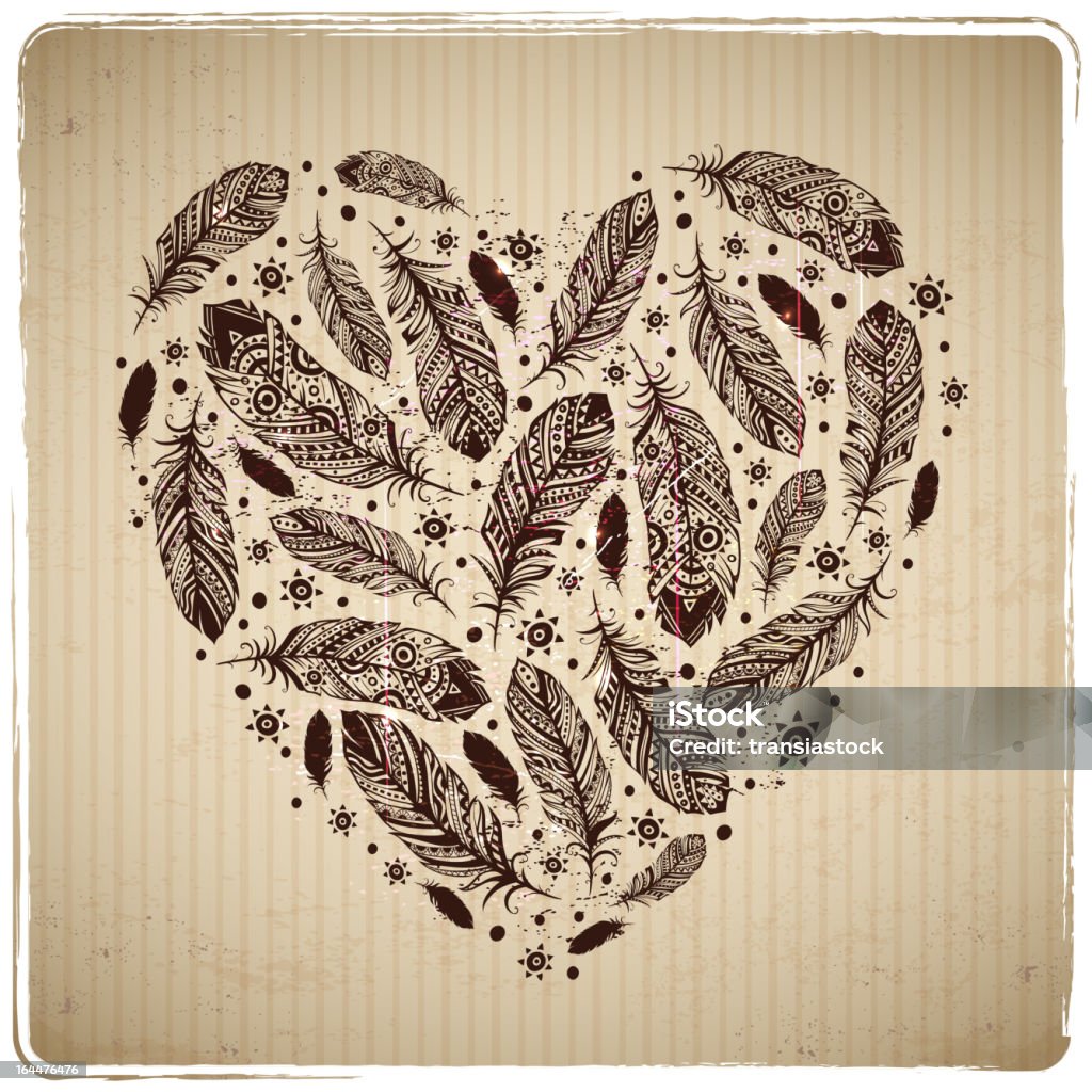 Penna a forma di cuore - arte vettoriale royalty-free di Acchiappasogni