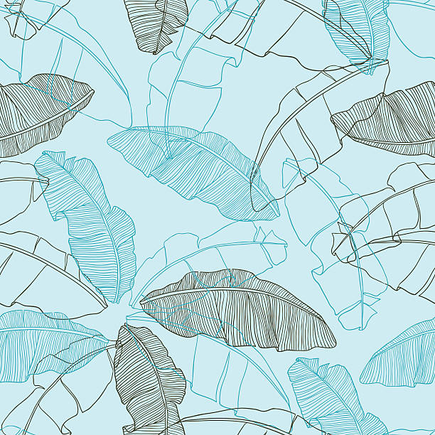 ベクトルイラストの葉パームトリーます。 シームレスなパターン。 - pattern coconut palm tree frond textile点のイラスト素材／クリップアート素材／マンガ素材／アイコン素材