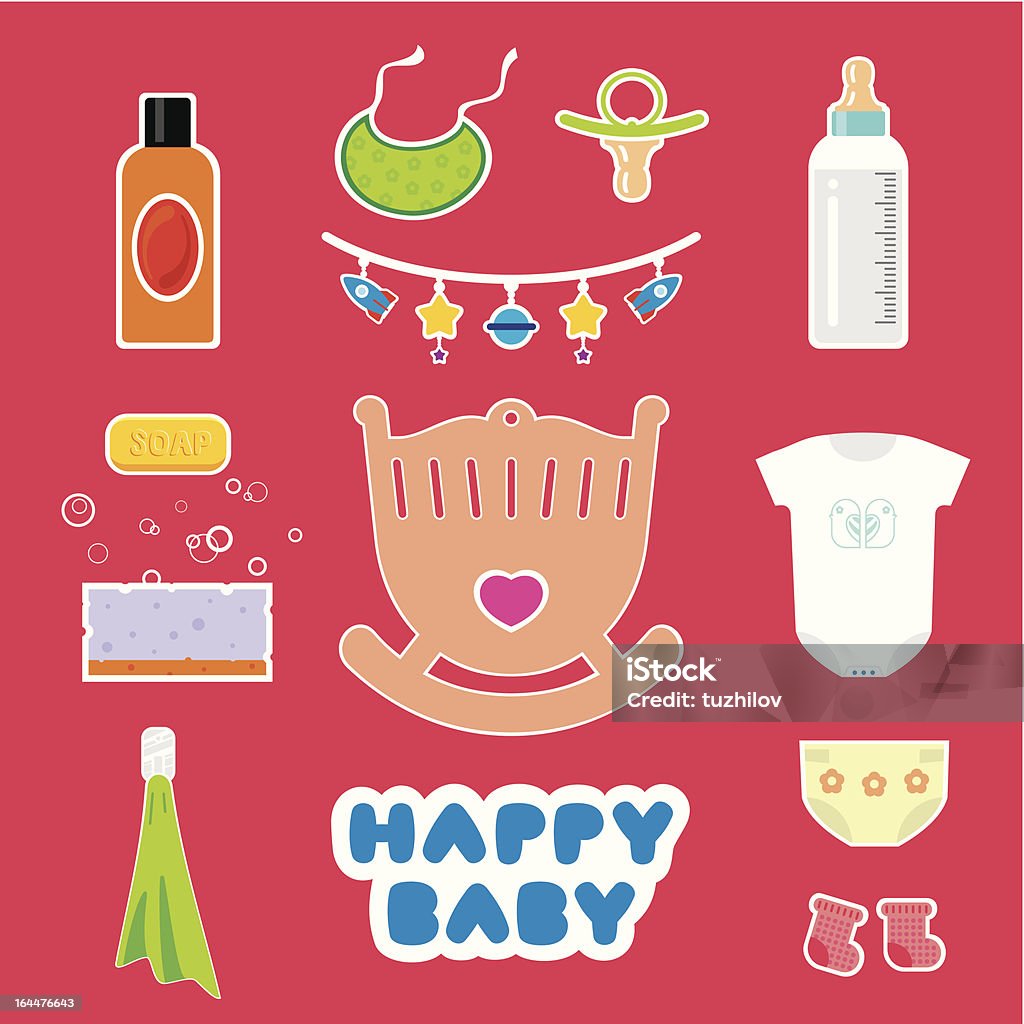 baby accessories and objects Baby set. Baby - Human Age stock vector