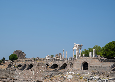 The former Greek city of Milet is currently one of the most visited monuments of the Turkish Aegean Riviera. It is located near the famous resort of Kusadasi didim. Miletus Ancient City and Theatre in Turkey in Turkey, Aydın, Miletus