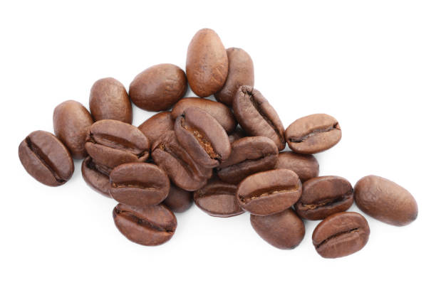 istock Many aromatic roasted coffee beans isolated on white, top view 1644781081