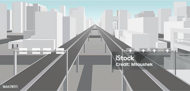 Autostrady I Drogi W Nowoczesnym Mieście - Stockowe grafiki wektorowe i więcej obrazów Estakada - Skrzyżowanie dróg - Estakada - Skrzyżowanie dróg, Asfalt, Bez ludzi