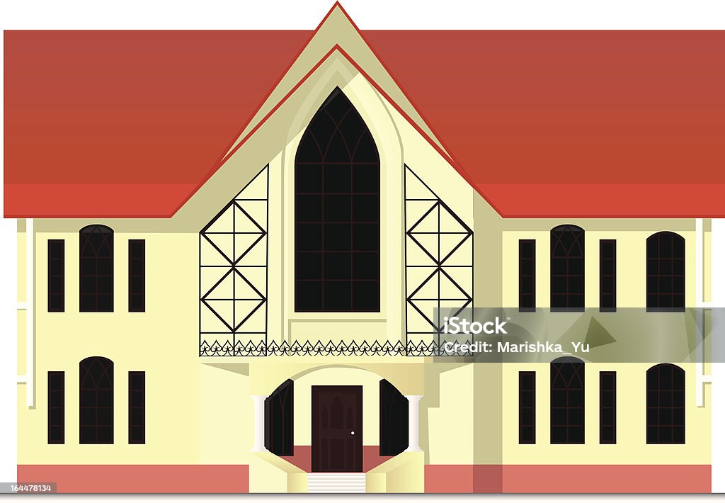 Haus im gotischen Stil - Lizenzfrei Architektonische Säule Vektorgrafik