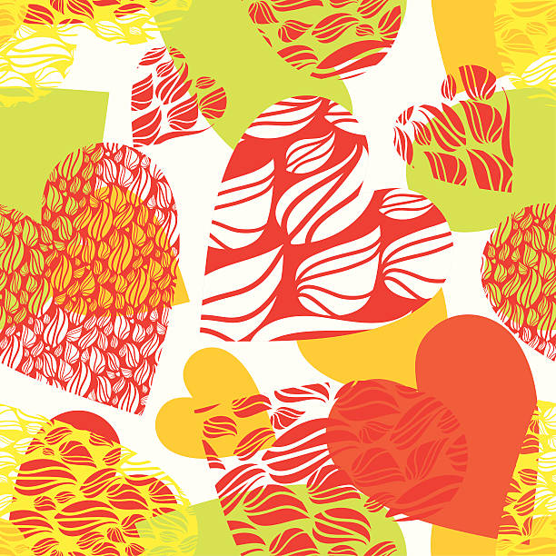 Holidays pattern with love heart. vector art illustration