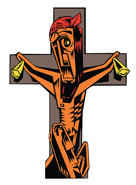 Abstract Crucifixion - ilustración de arte vectorial