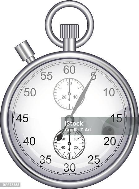 Chronomètre Vecteurs libres de droits et plus d'images vectorielles de Aiguille des secondes - Aiguille des secondes, Bouton poussoir, Cadran d'horloge