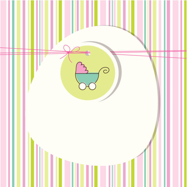 illustrazioni stock, clip art, cartoni animati e icone di tendenza di baby doccia carta con spazio copia - backgrounds party birthday announcement message