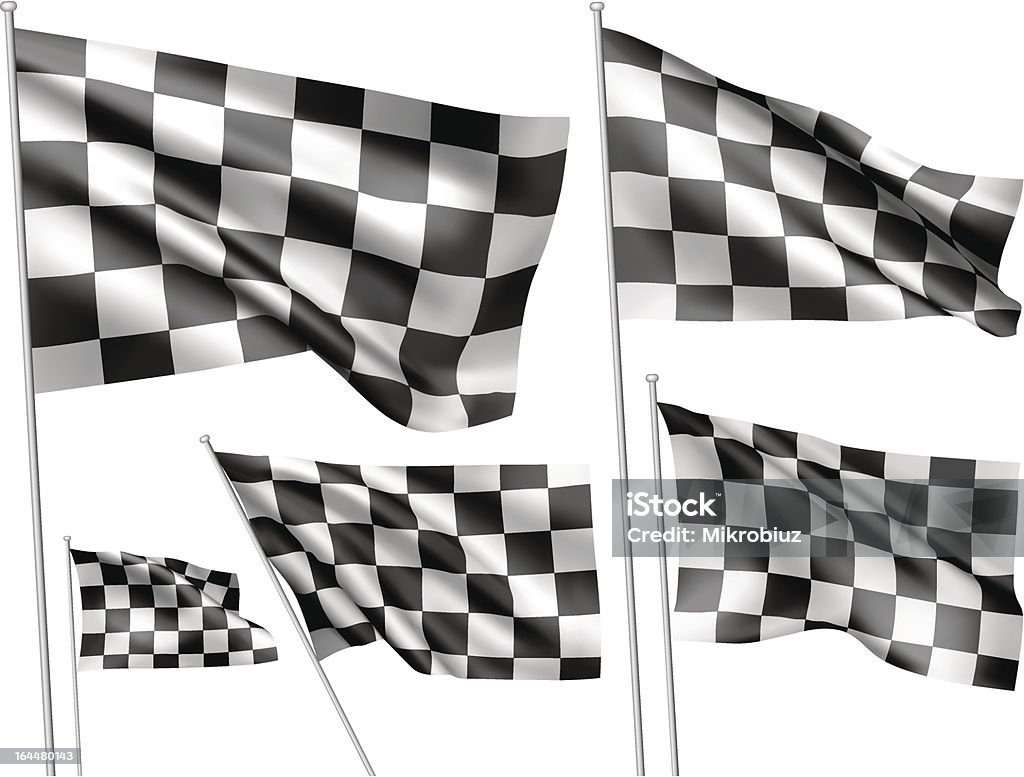Large Racing Flag Racing Chequered Vector Flags Stock Illustration - Download Image Now ...