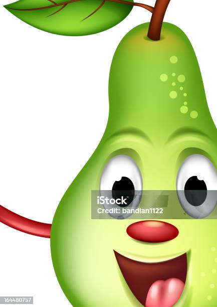 Happy Green Pear Thumbs Up Stock Illustration - Download Image Now - Art And Craft, Cartoon, Characters